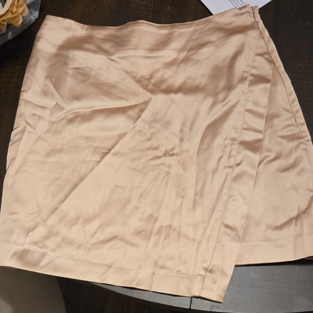Elegant Cream Wrap Skirt